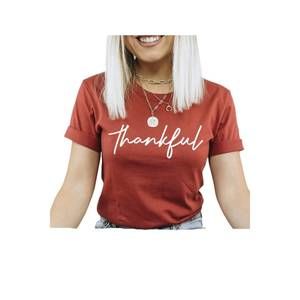 NEW TYPE A TEES thankful tee in rust